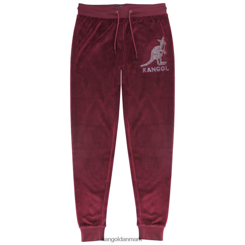 Kangol Danmark - Kangol kvinder rødbrun joggers i velour krystal bukser 84N2081044