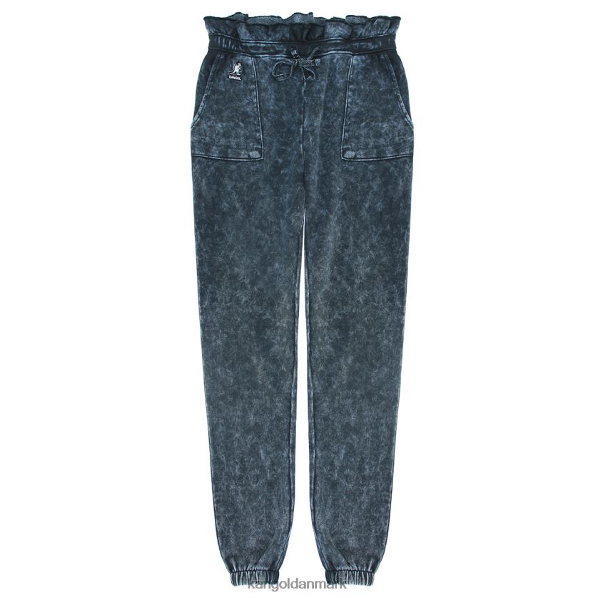 Kangol Danmark - Kangol kvinder sort skønhed acid wash flæse joggers bukser 84N2081075