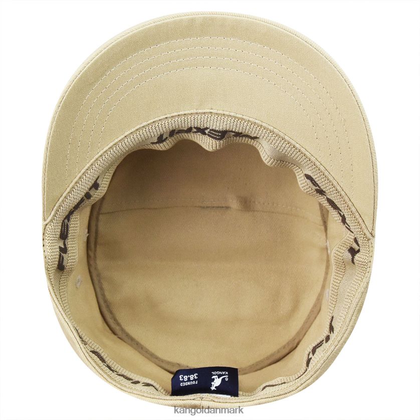 Kangol Danmark - Kangol unisex beige Army kasket i bomuldstwill tilbehør 84N208258