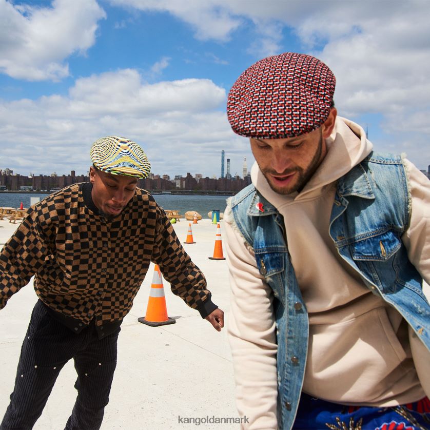 Kangol Danmark - Kangol unisex bio lime/dk blå/beige vild tur 504 tilbehør 84N20896