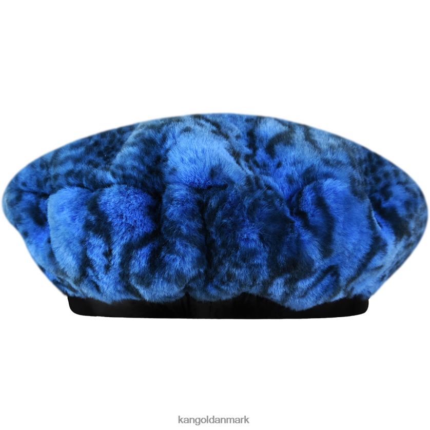 Kangol Danmark - Kangol unisex blå slange baret i imiteret pels tilbehør 84N208408