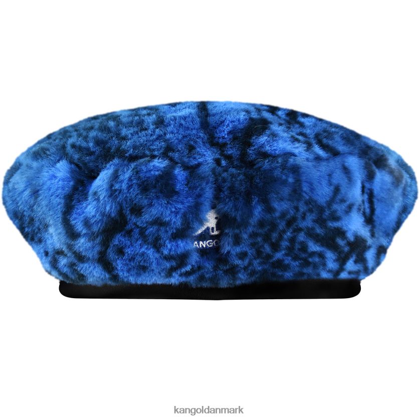 Kangol Danmark - Kangol unisex blå slange baret i imiteret pels tilbehør 84N208408