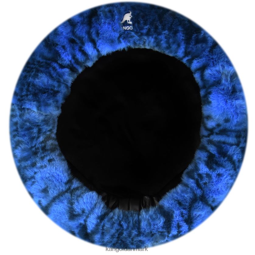 Kangol Danmark - Kangol unisex blå slange baret i imiteret pels tilbehør 84N208408