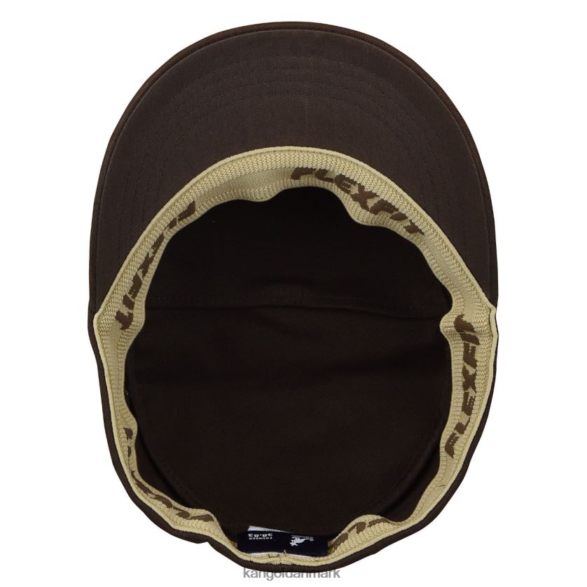 Kangol Danmark - Kangol unisex brun Army kasket i bomuldstwill tilbehør 84N208260