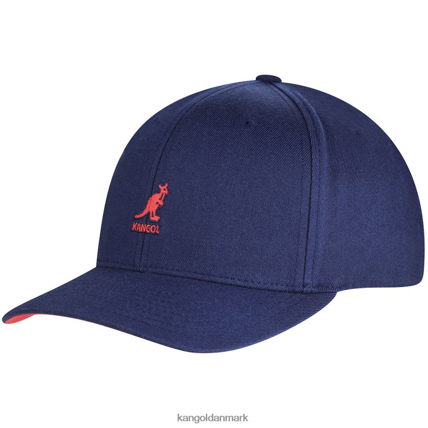 Kangol Danmark - Kangol unisex derude blå uld flexfit baseball tilbehør 84N208329