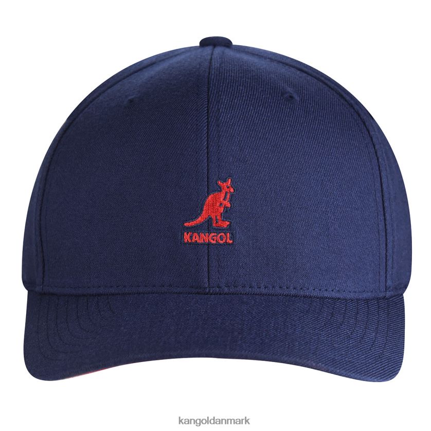 Kangol Danmark - Kangol unisex derude blå uld flexfit baseball tilbehør 84N208329