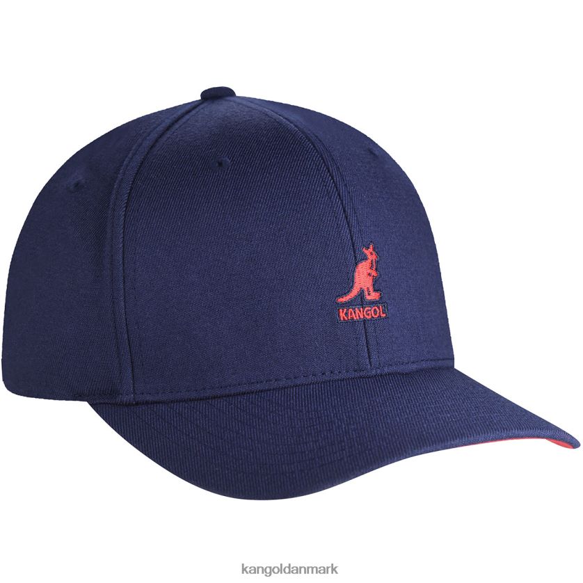 Kangol Danmark - Kangol unisex derude blå uld flexfit baseball tilbehør 84N208329