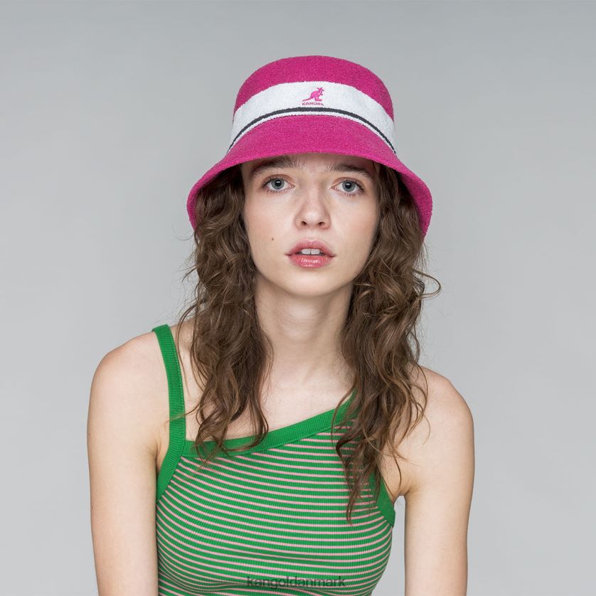 Kangol Danmark - Kangol unisex elektrisk pink bermuda stribe spand tilbehør 84N208646