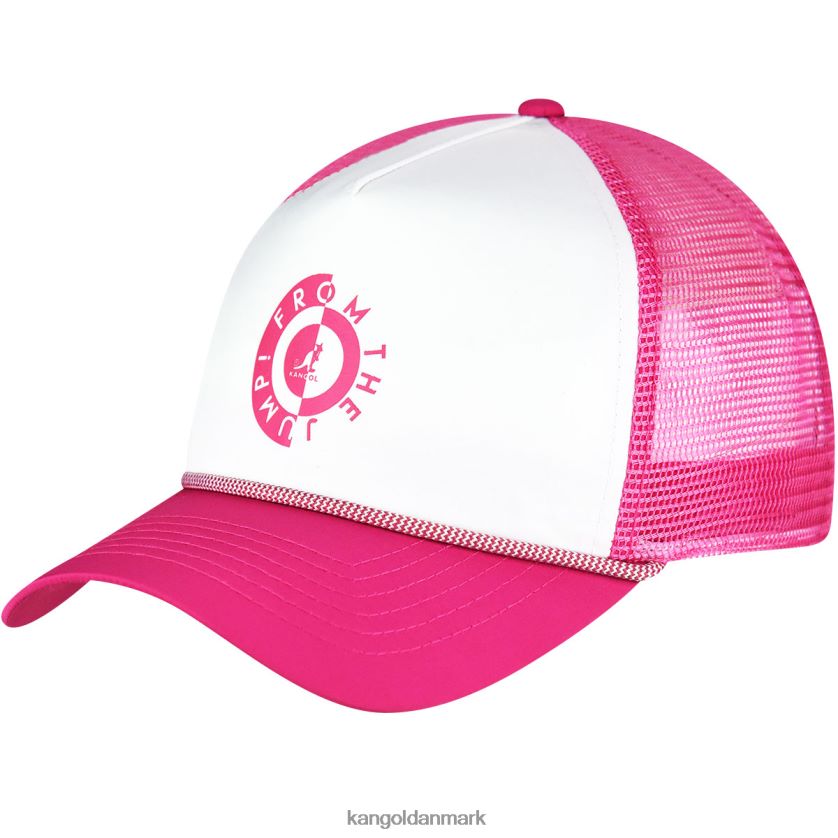Kangol Danmark - Kangol unisex elektrisk pink/hvid raver logo trucker tilbehør 84N208282