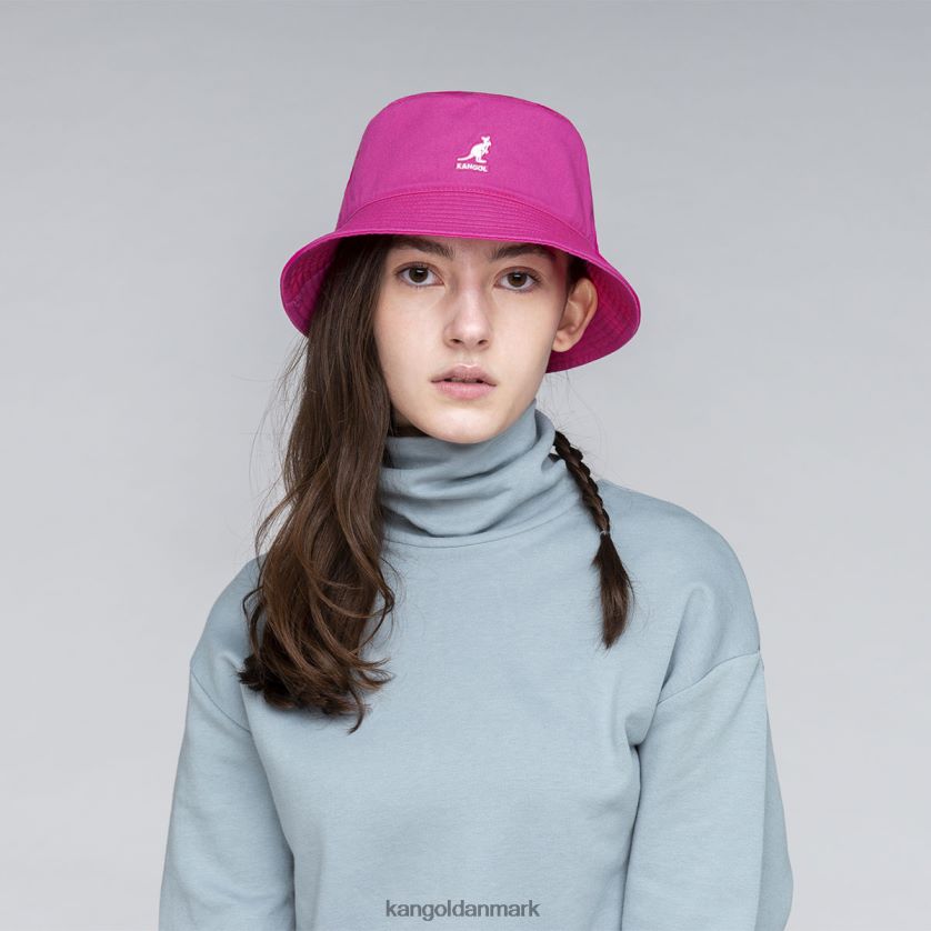 Kangol Danmark - Kangol unisex elektrisk pink vasket bøttehat tilbehør 84N208587