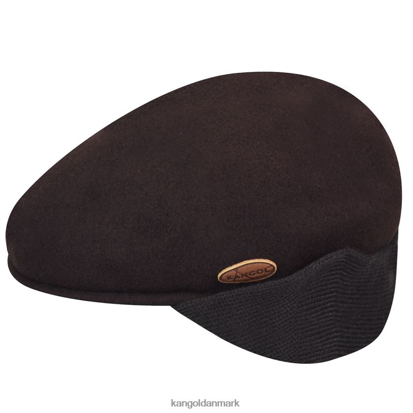 Kangol Danmark - Kangol unisex espresso uld 504 øreklap tilbehør 84N208150