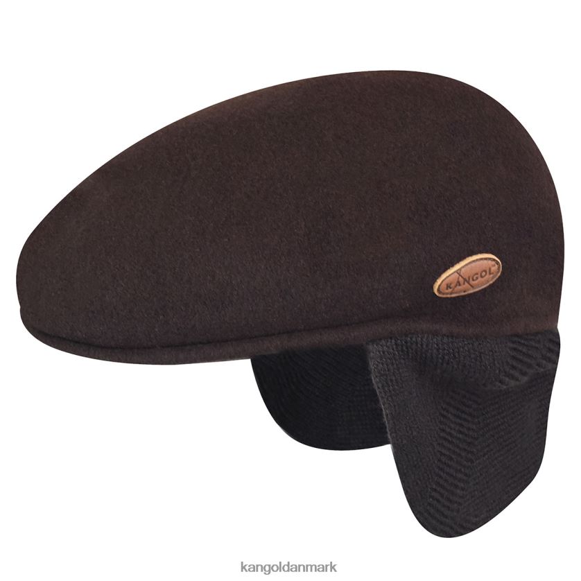 Kangol Danmark - Kangol unisex espresso uld 504 øreklap tilbehør 84N208150