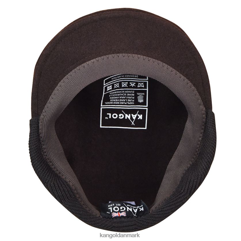 Kangol Danmark - Kangol unisex espresso uld 504 øreklap tilbehør 84N208150