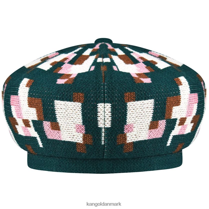 Kangol Danmark - Kangol unisex fyrretræ/creme pixeleret plaid baret tilbehør 84N208399