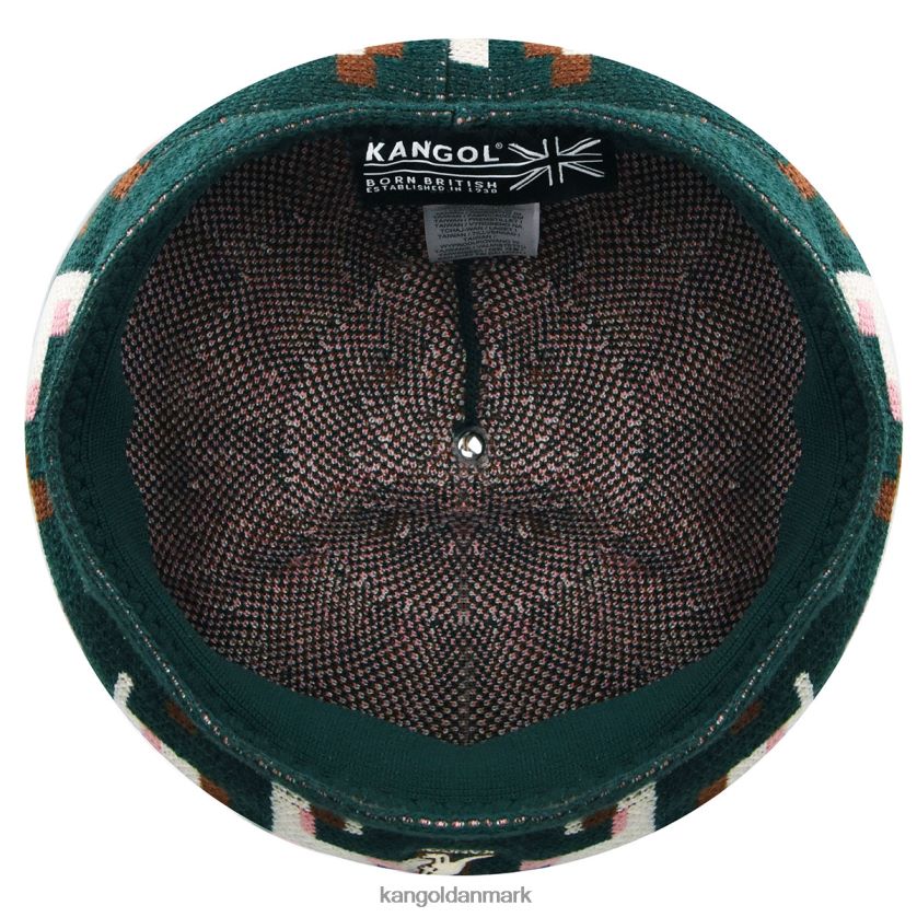 Kangol Danmark - Kangol unisex fyrretræ/creme pixeleret plaid baret tilbehør 84N208399