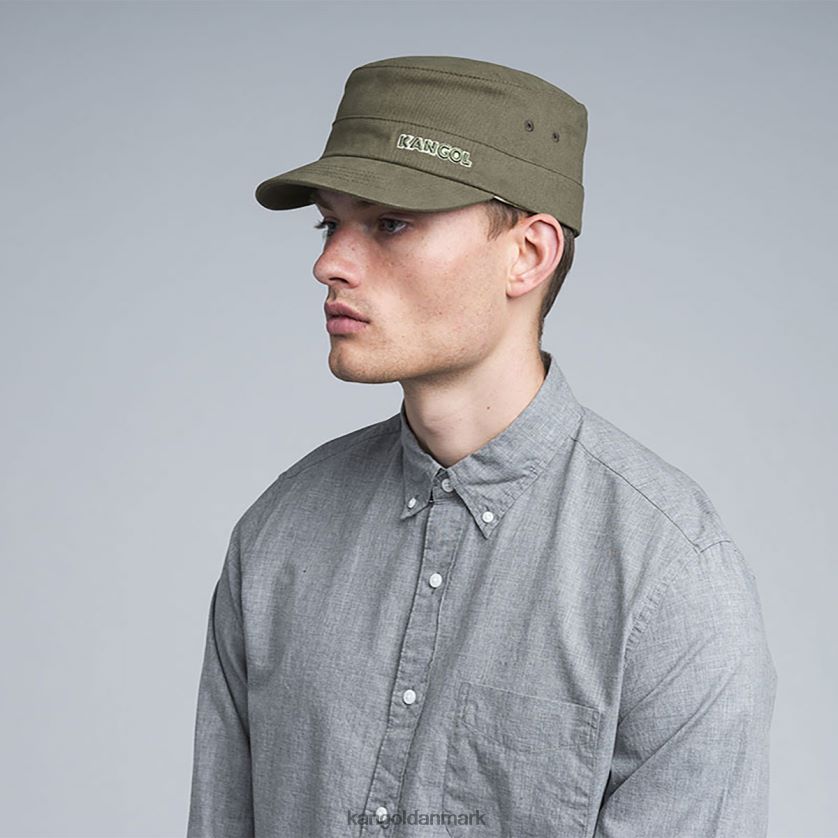 Kangol Danmark - Kangol unisex grøn Army kasket i bomuldstwill tilbehør 84N208261