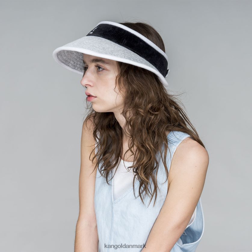 Kangol Danmark - Kangol unisex grå/sort strandsidevisir tilbehør 84N208910