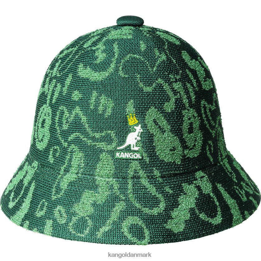 Kangol Danmark - Kangol unisex græstørv green/masters green street king afslappet tilbehør 84N208476