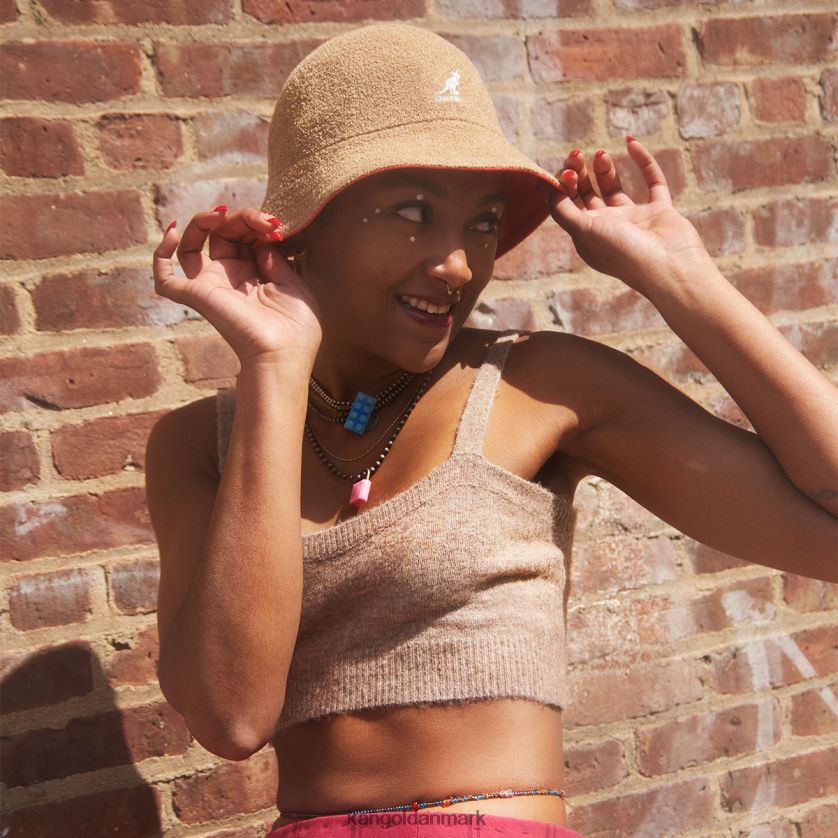 Kangol Danmark - Kangol unisex havre/kirsebær glød flip den vendbar afslappet tilbehør 84N208508