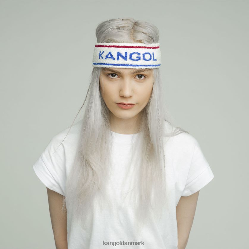 Kangol Danmark - Kangol unisex hvid/ciano bermuda stribet pandebånd tilbehør 84N208908