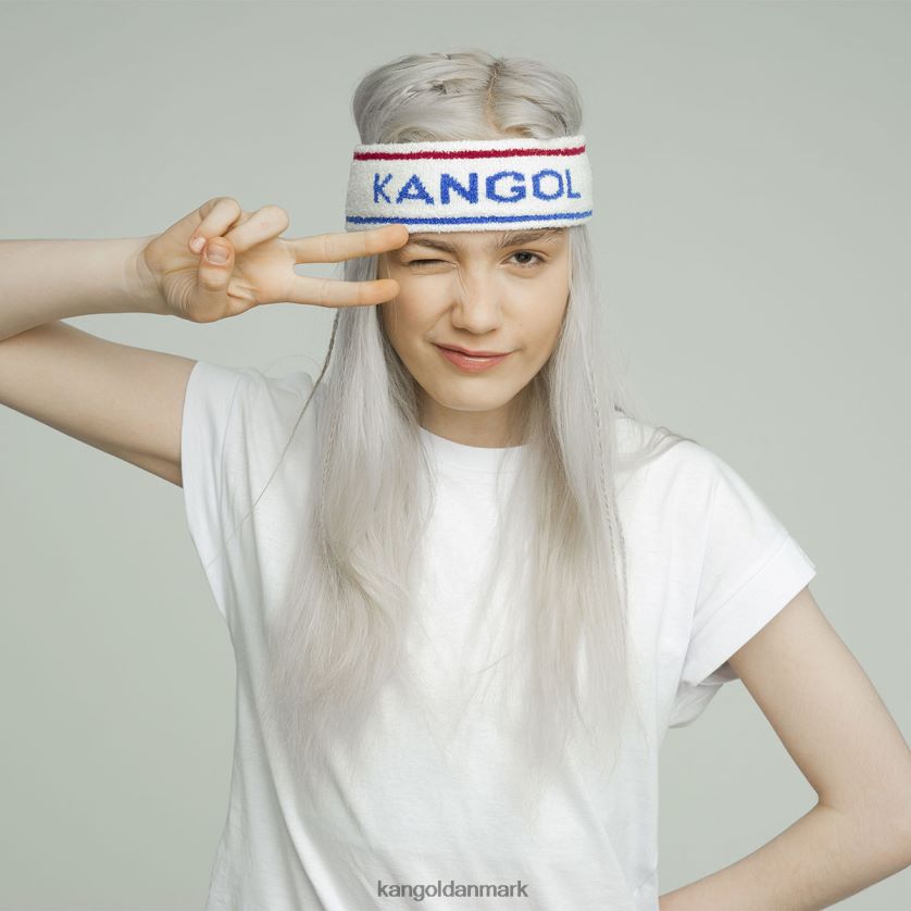 Kangol Danmark - Kangol unisex hvid/ciano bermuda stribet pandebånd tilbehør 84N208908