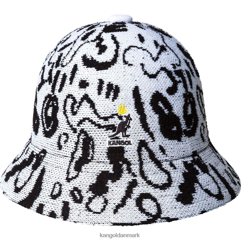 Kangol Danmark - Kangol unisex hvid/sort street king afslappet tilbehør 84N208473