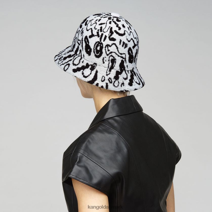 Kangol Danmark - Kangol unisex hvid/sort street king afslappet tilbehør 84N208473