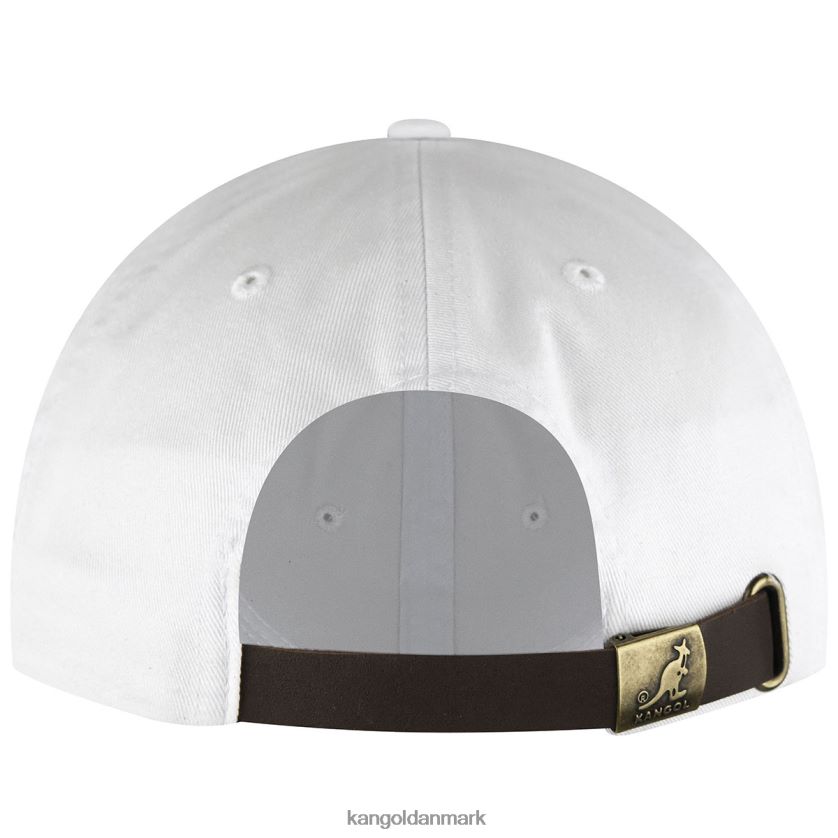 Kangol Danmark - Kangol unisex hvid vasket baseball tilbehør 84N208342