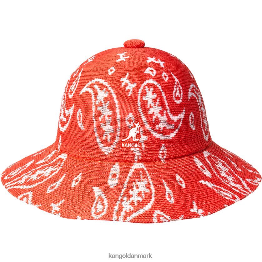 Kangol Danmark - Kangol unisex kirsebær glød/hvid paisley afslappet bred skygge tilbehør 84N208660