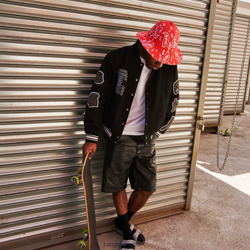 Kangol Danmark - Kangol unisex kirsebær glød/hvid paisley afslappet bred skygge tilbehør 84N208660