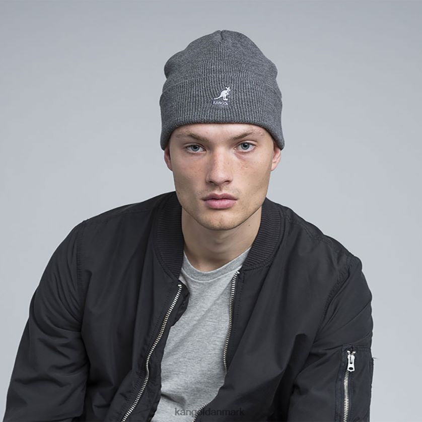 Kangol Danmark - Kangol unisex mørk flannel akryl manchet træk på tilbehør 84N208846