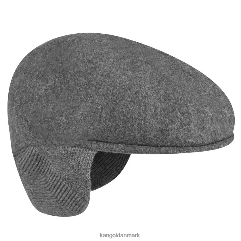 Kangol Danmark - Kangol unisex mørk flannel uld 504 øreklap tilbehør 84N208149