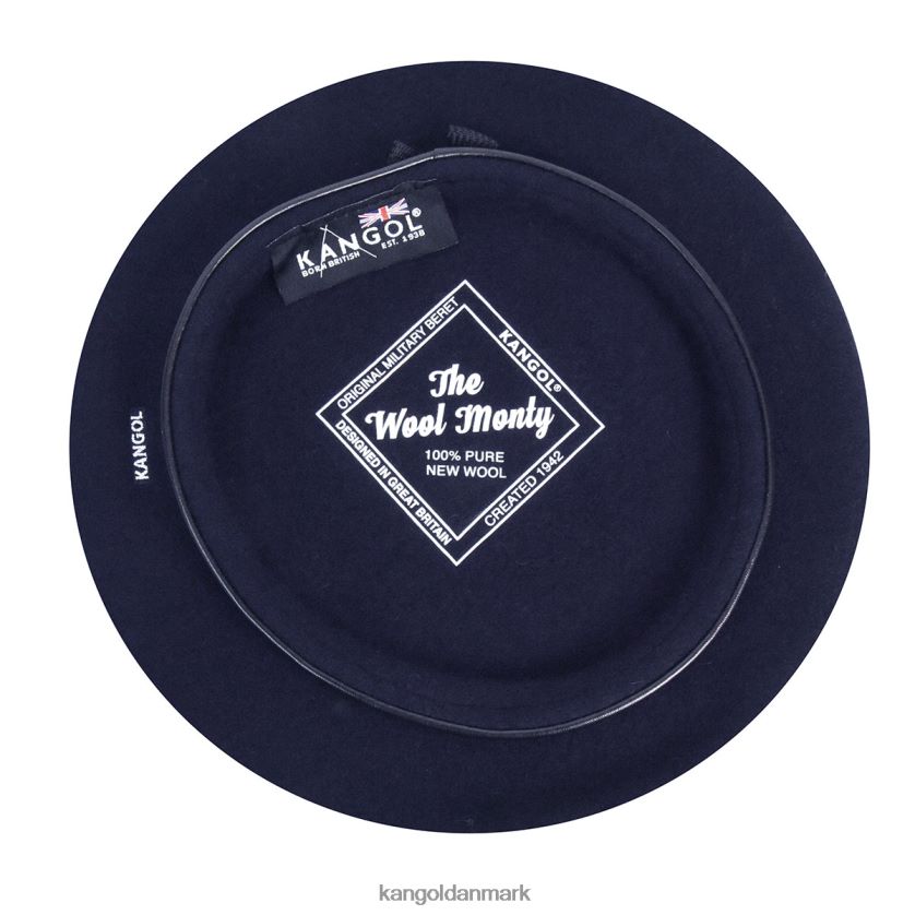 Kangol Danmark - Kangol unisex mørkeblå monty uld baret tilbehør 84N208431