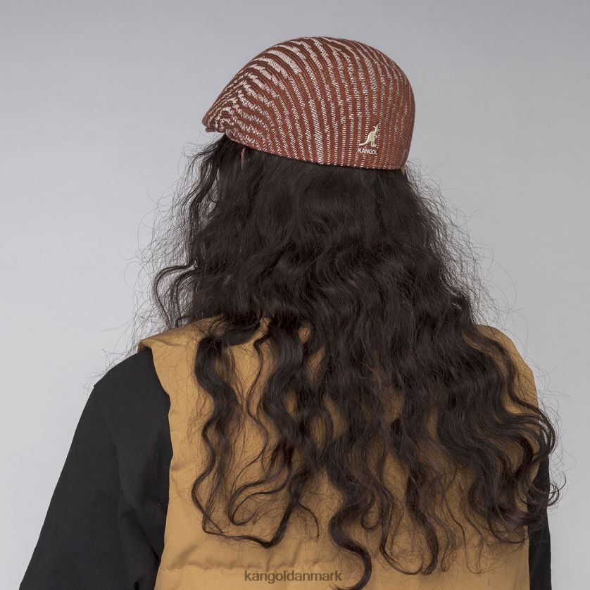 Kangol Danmark - Kangol unisex mahogni/creme konturbølge 507 tilbehør 84N208208