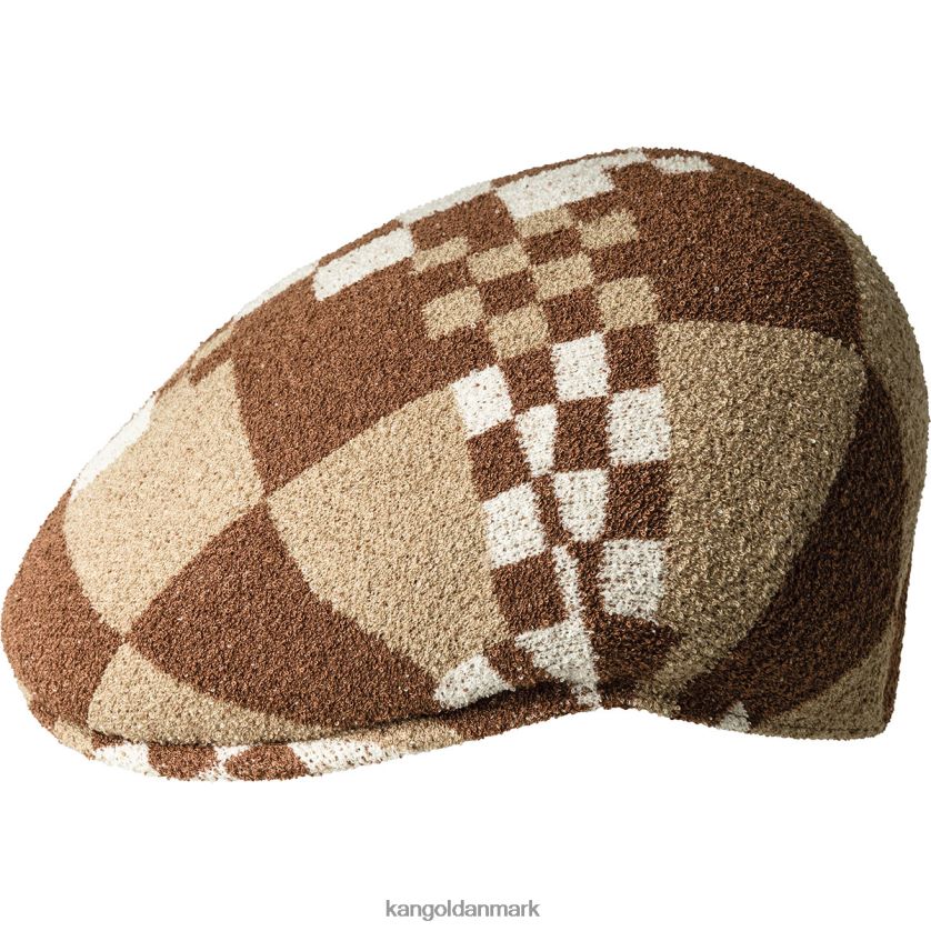 Kangol Danmark - Kangol unisex mahogni/havre pop gingham 504 tilbehør 84N20811