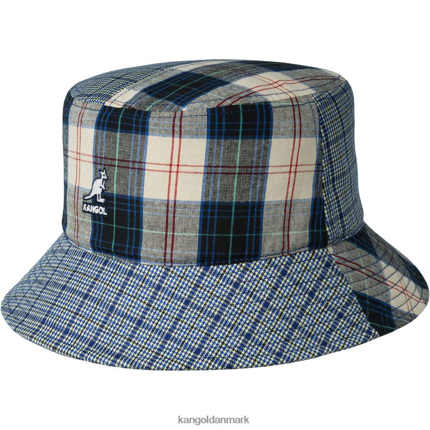 Kangol Danmark - Kangol unisex mykonos blå plaid mash-up spand tilbehør 84N208682