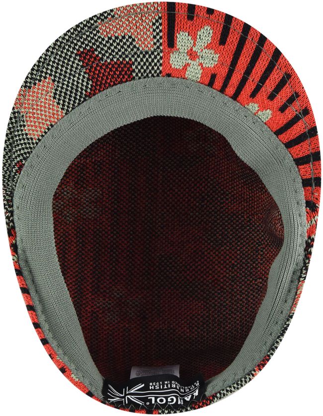 Kangol Danmark - Kangol unisex oliegrøn/kirsebærglød naturflip 504 tilbehør 84N20848