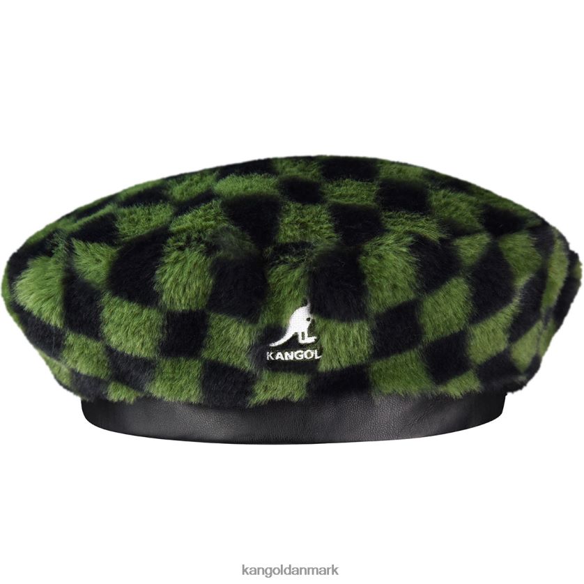Kangol Danmark - Kangol unisex oliven tern baret i imiteret pels tilbehør 84N208409
