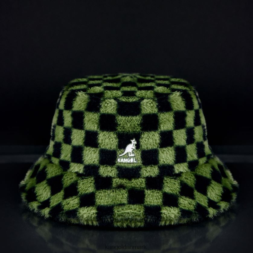 Kangol Danmark - Kangol unisex oliven tern spand i imiteret pels tilbehør 84N208712