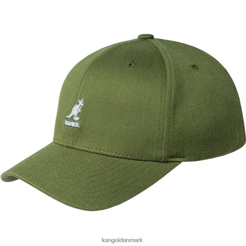 Kangol Danmark - Kangol unisex oliven uld flexfit baseball tilbehør 84N208321