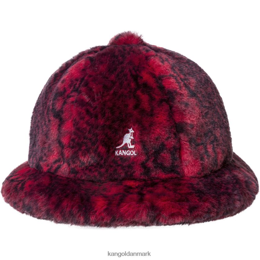 Kangol Danmark - Kangol unisex rød slange imiteret pels casual tilbehør 84N208703