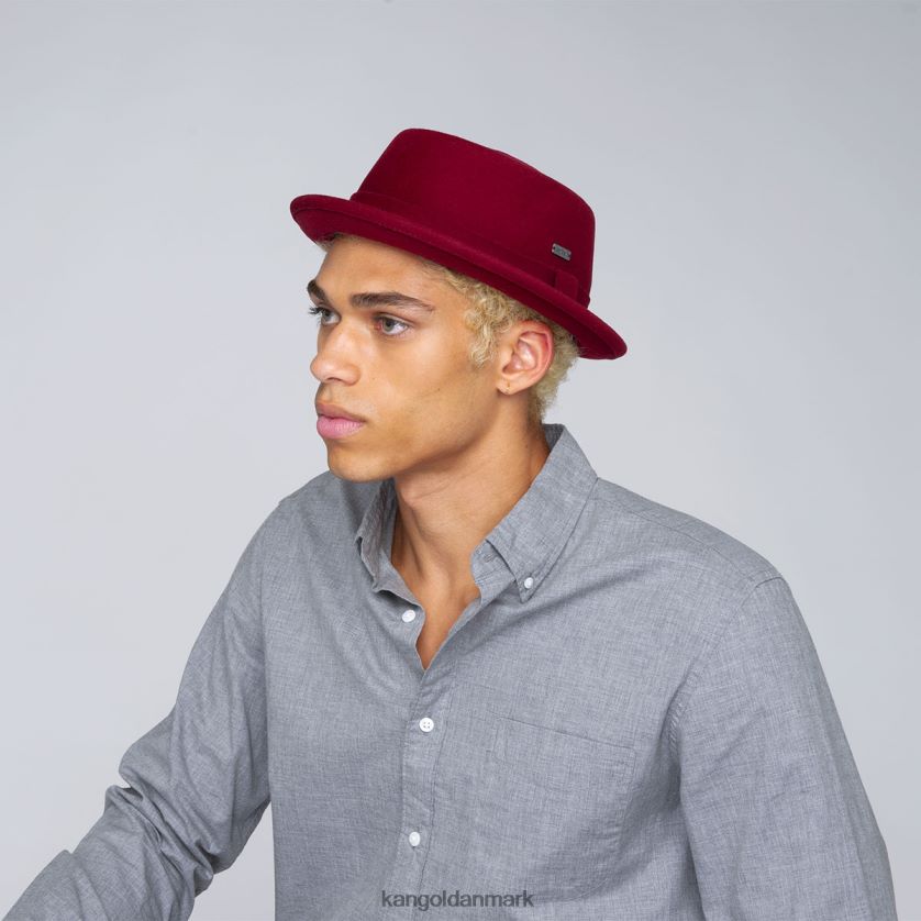 Kangol Danmark - Kangol unisex rødt fløjl poleret svinetærte tilbehør 84N208804