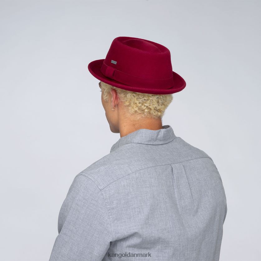 Kangol Danmark - Kangol unisex rødt fløjl poleret svinetærte tilbehør 84N208804