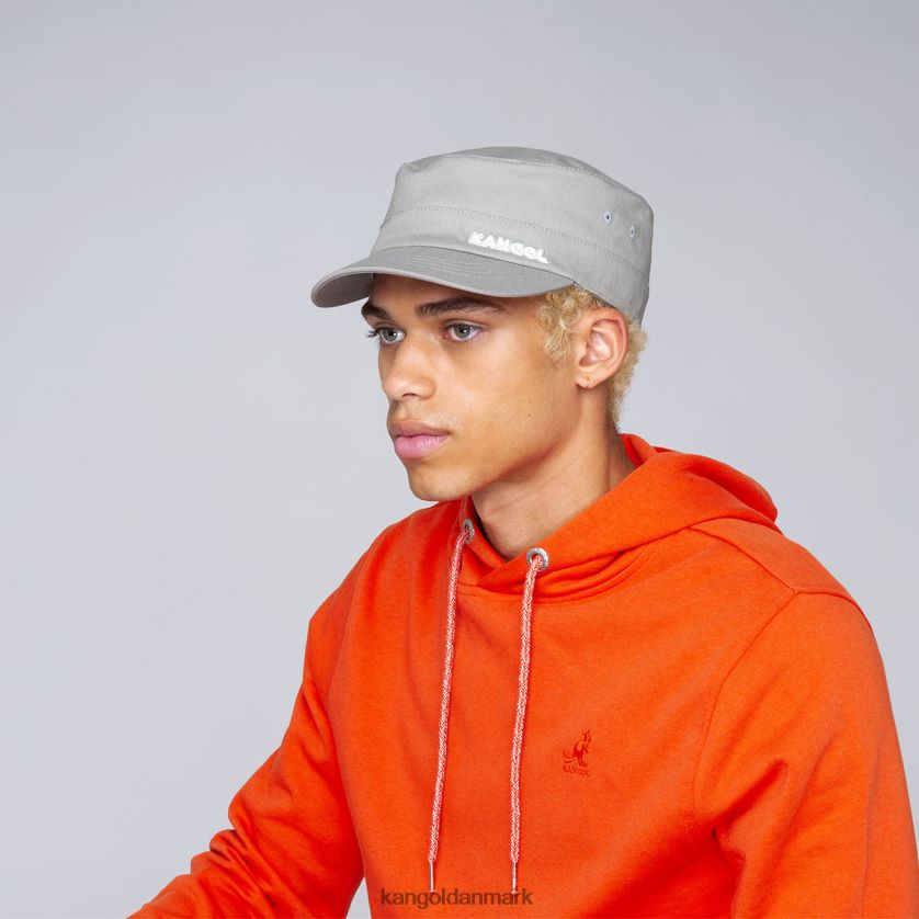 Kangol Danmark - Kangol unisex sølv Army kasket i bomuldstwill tilbehør 84N208265