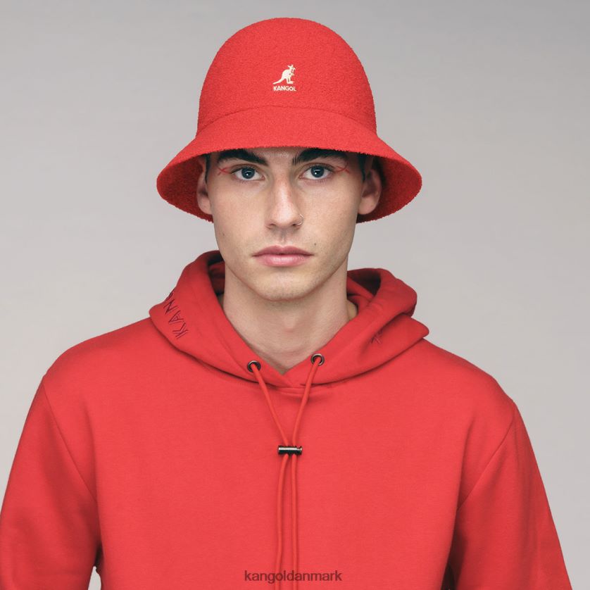 Kangol Danmark - Kangol unisex skarlagenrød bermuda afslappet tilbehør 84N208602