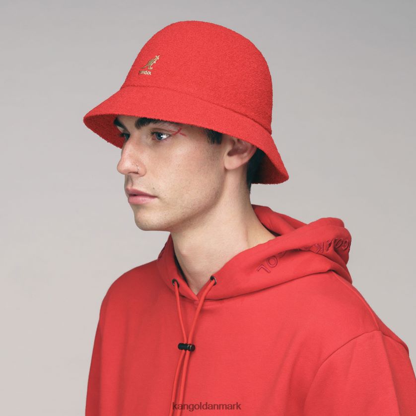 Kangol Danmark - Kangol unisex skarlagenrød bermuda afslappet tilbehør 84N208602