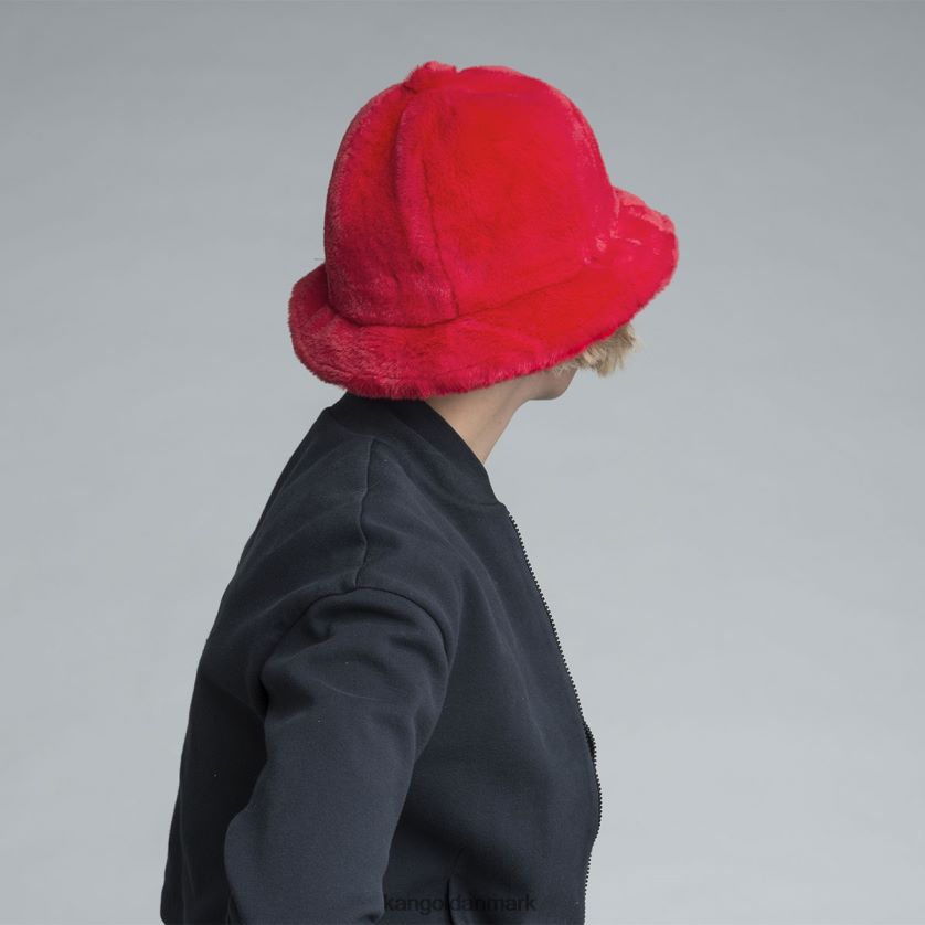Kangol Danmark - Kangol unisex skarlagenrød imiteret pels casual tilbehør 84N208701