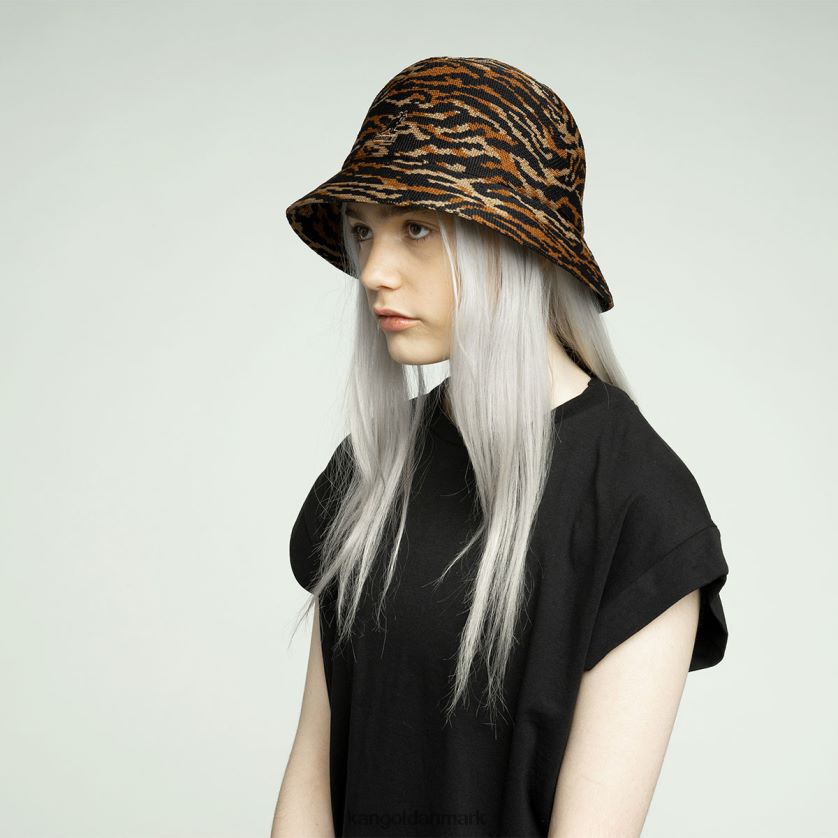 Kangol Danmark - Kangol unisex solbrun tiger karneval afslappet tilbehør 84N208573