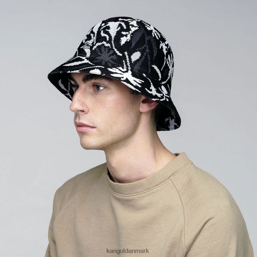 Kangol Danmark - Kangol unisex sort blomstret gade blomster afslappet tilbehør 84N208487