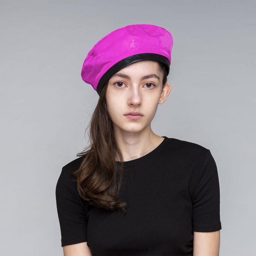 Kangol Danmark - Kangol unisex sort/elektrisk pink nylon plys vendbar baret tilbehør 84N208423